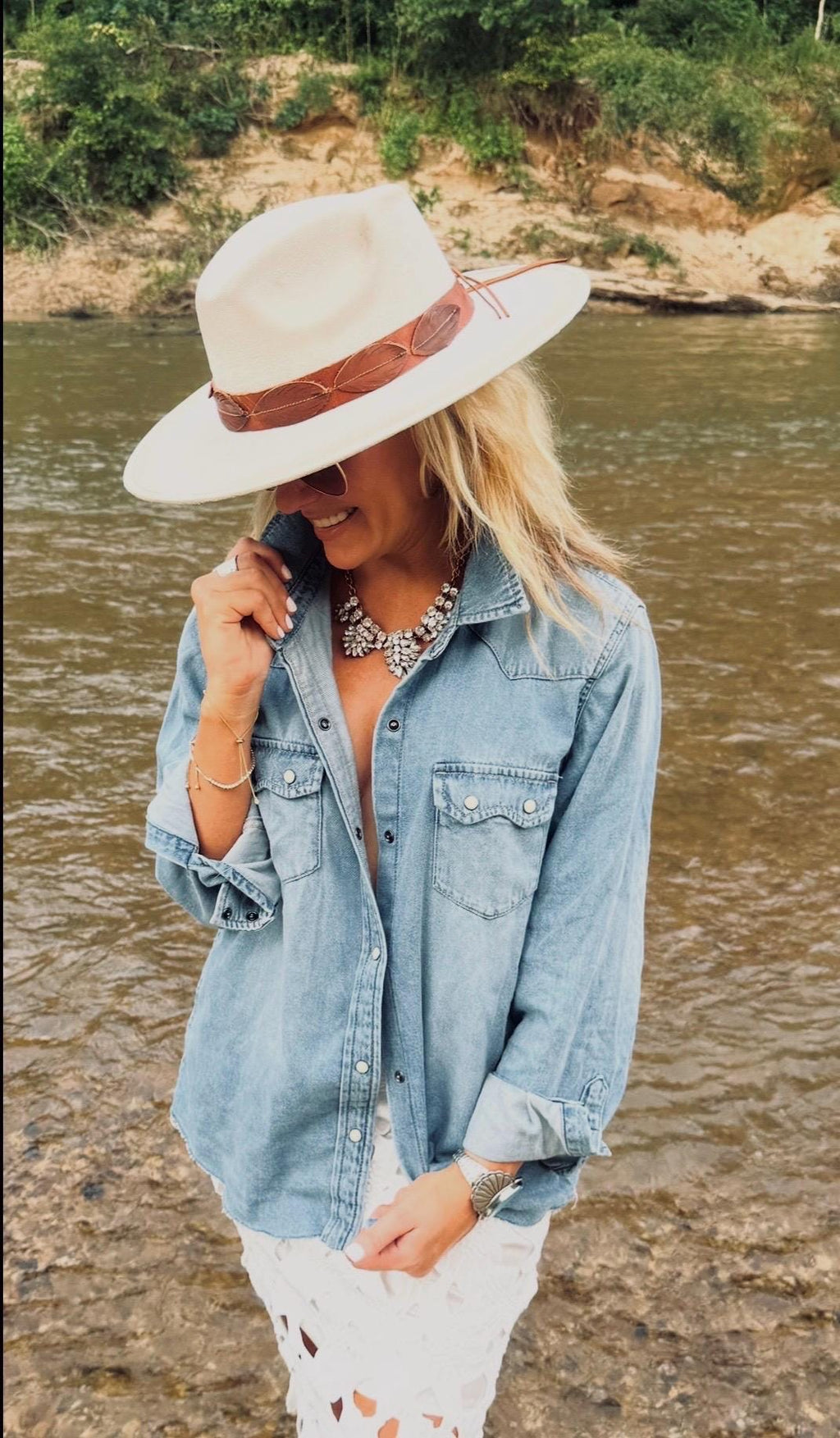 Leather Hat Band with Hand-Cut Feathers